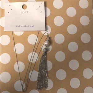 Silver tassel necklace from the Loft